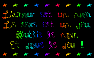 oubli..............................................................................................joue